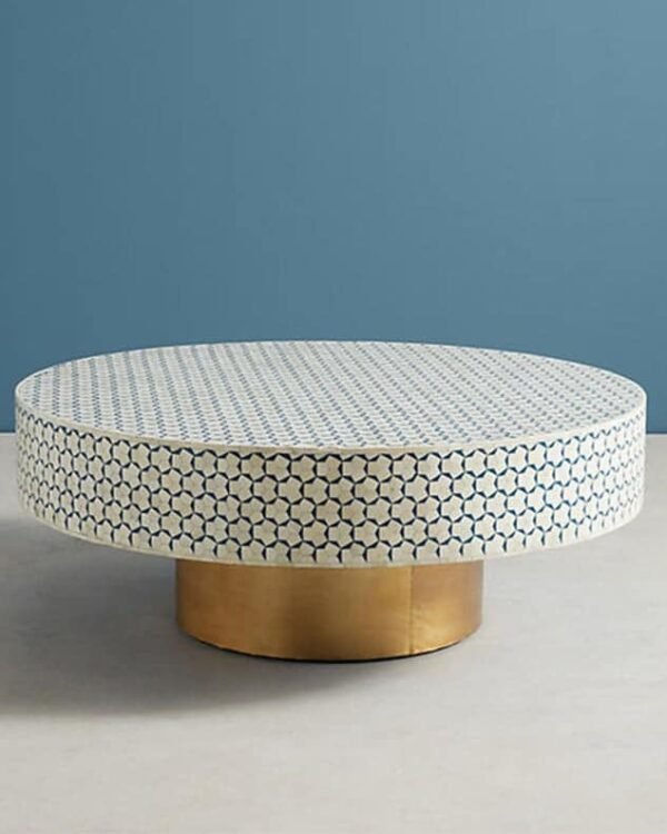 Targua Bone Inlay Coffee Table Round