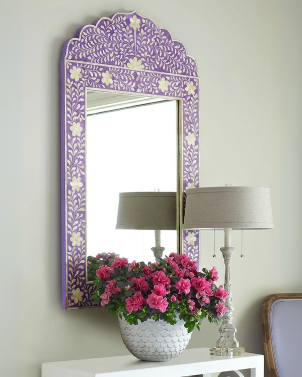 Jagan Floral Bone Inlay Wall Mirror