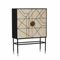 Manhattan Bone Inlay Bar Cabinet